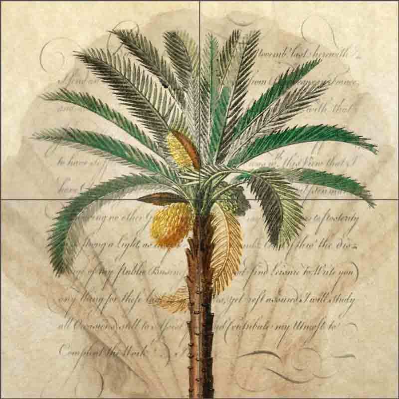 Palm Tree Tile Backsplash Steve Hunziker Tropical Art Ceramic Mural OB-SH917