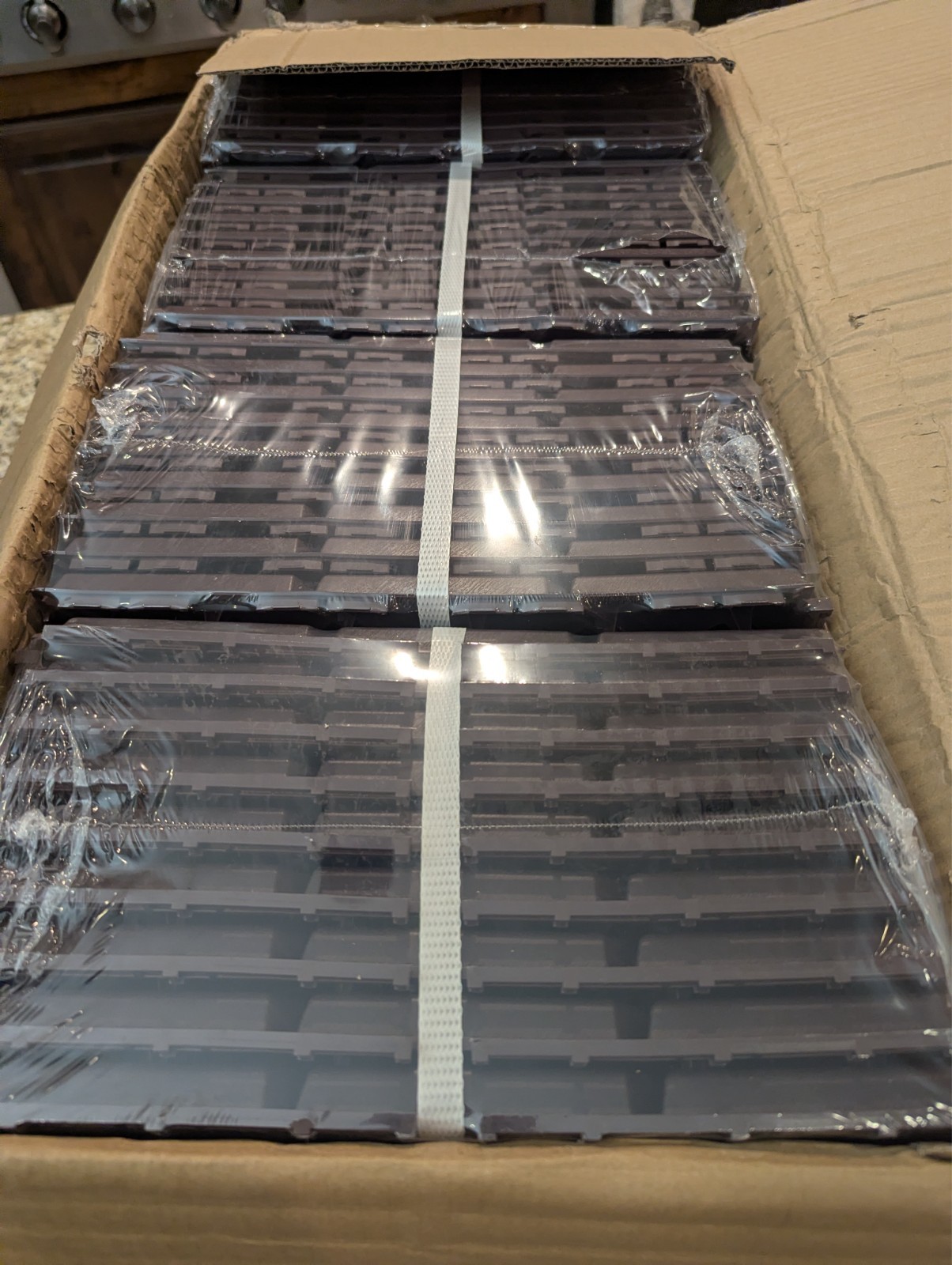 36 sq. ft Plastic Interlocking Deck Tiles, 36 Pack,12″x12″ Outdoor Flooring BRN