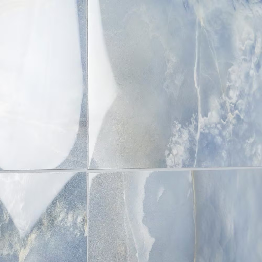 Selene Blue Onyx 24 In. X 24 In. Polished Porcelain Floor and Wall Tile (15.49 S