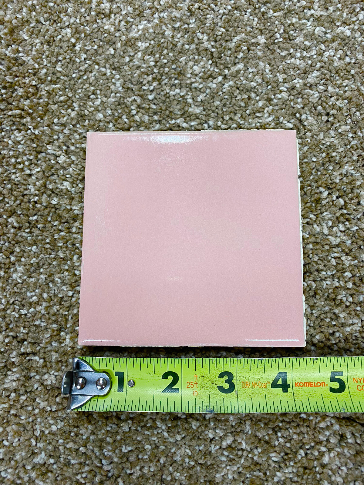 Stylon Venetian Pink 4.25×4.25 inch Vintage Ceramic Tile