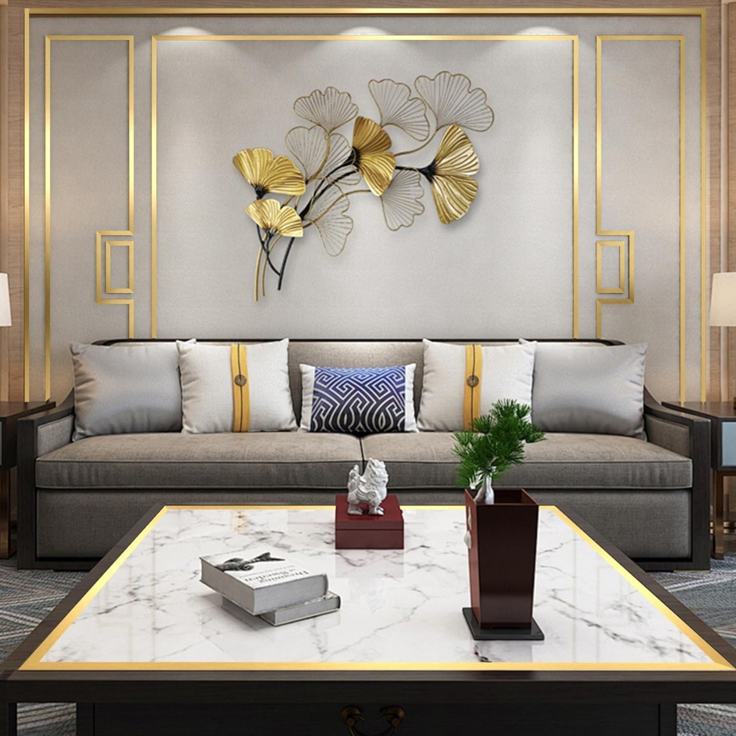 Gold Metalized Brushed Finish Molding Trim, Peel and Stick Strip for Mirror F…