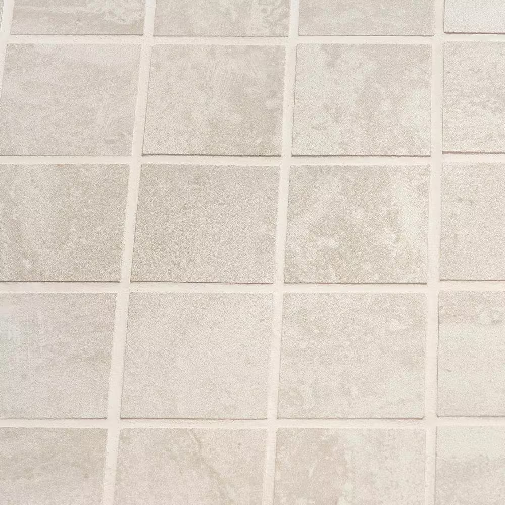 Essential Travertine Cream 11.81 In. X 11.81 In. Matte Porcelain Mosaic Tile (0.
