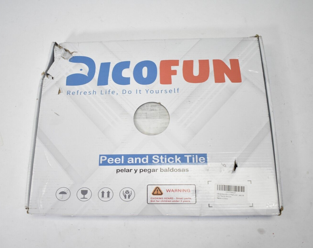 Dicofun White Gray Wood Peel & Stick Subway Tile Backsplash 10 Sheet White Birch