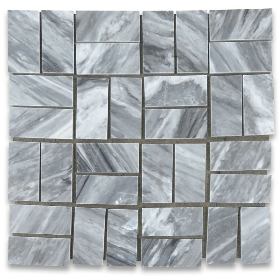 K41P Bardiglio Gray Dark Grey Marble 3×6 Subway Tile Polished
