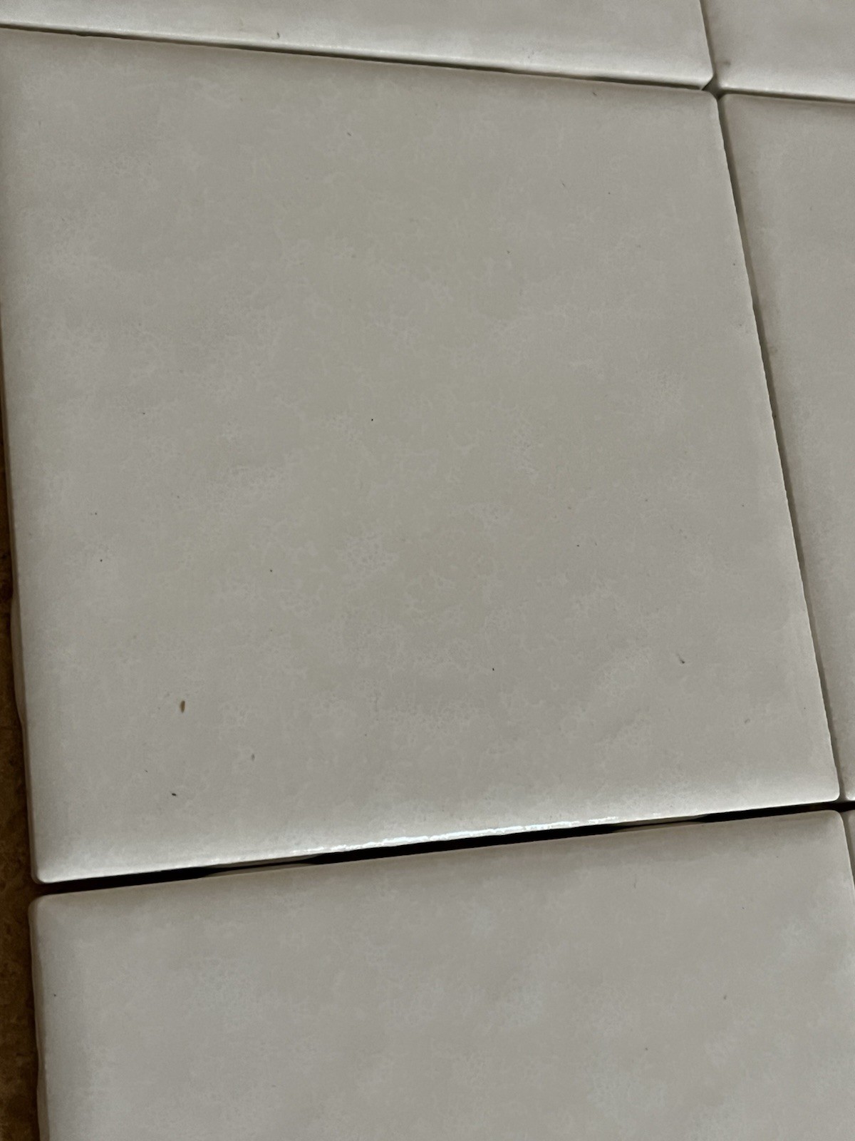 6 Pcs Vintage Daltile D400 Mayan White 4-1/4″ Square Ceramic Wall Tile Bumpy
