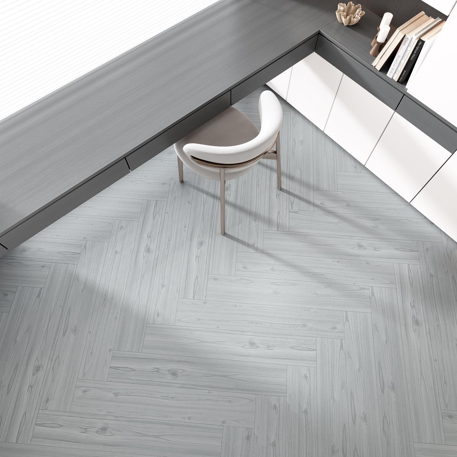 18 Sq. Ft Floor Tiles Peel and Stick Vinyl Floor 36 x 6 inch Luxury Self Adhe…