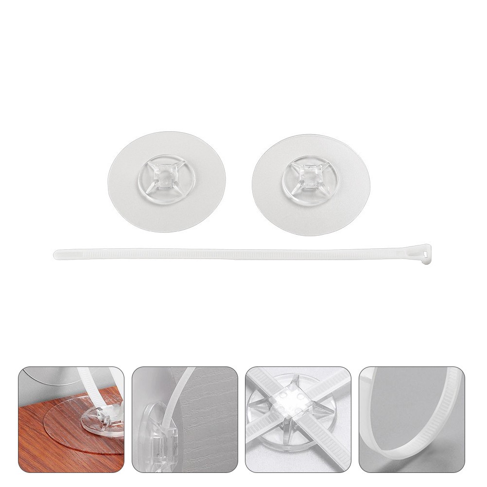 2 Sets Nylon Safety Furniture Fixer Reusable Anti-Shake Strap Transparent