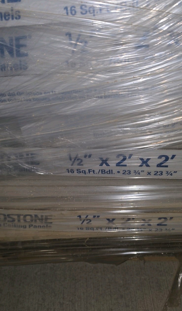 Gridstone Fire-Shield Gypsum Ceiling Tile 2×2 1/2in White Textured Acoustic