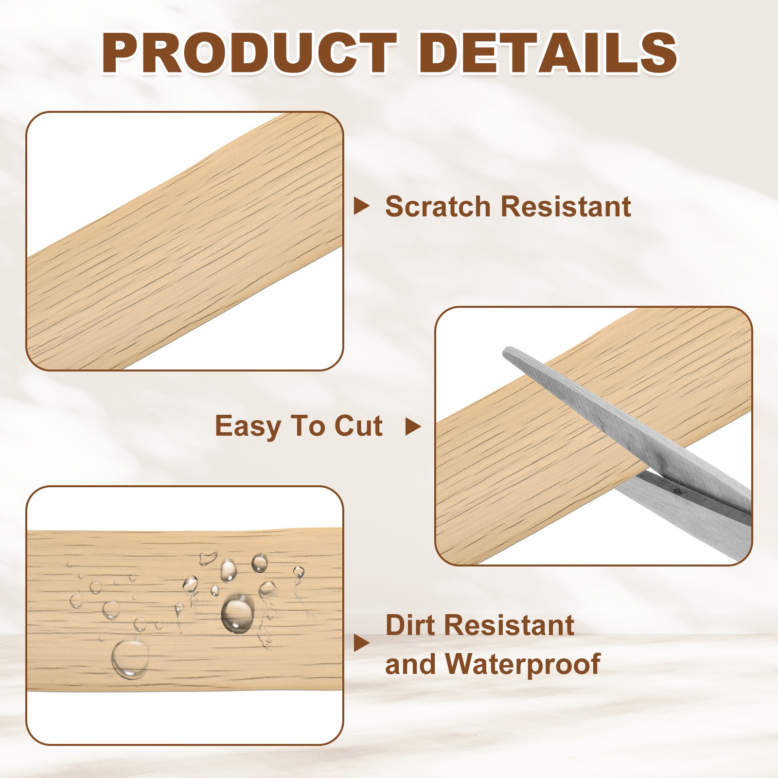 Floor Transition Strip (1.97″/ x 11.5ft) PVC Floor Strips Maple Wood Grain
