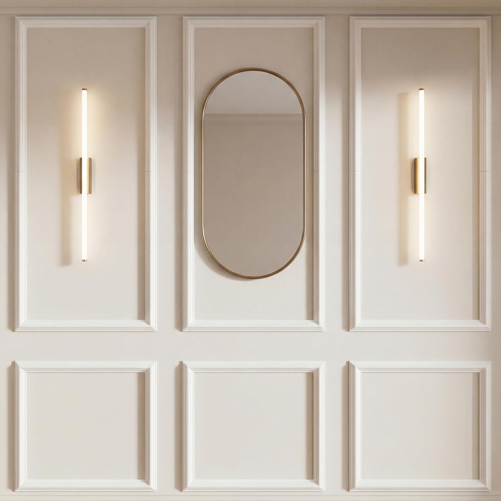 Precut Wainscoting Panels – Paintable Wall Molding Kit for Living Room & Kitchen