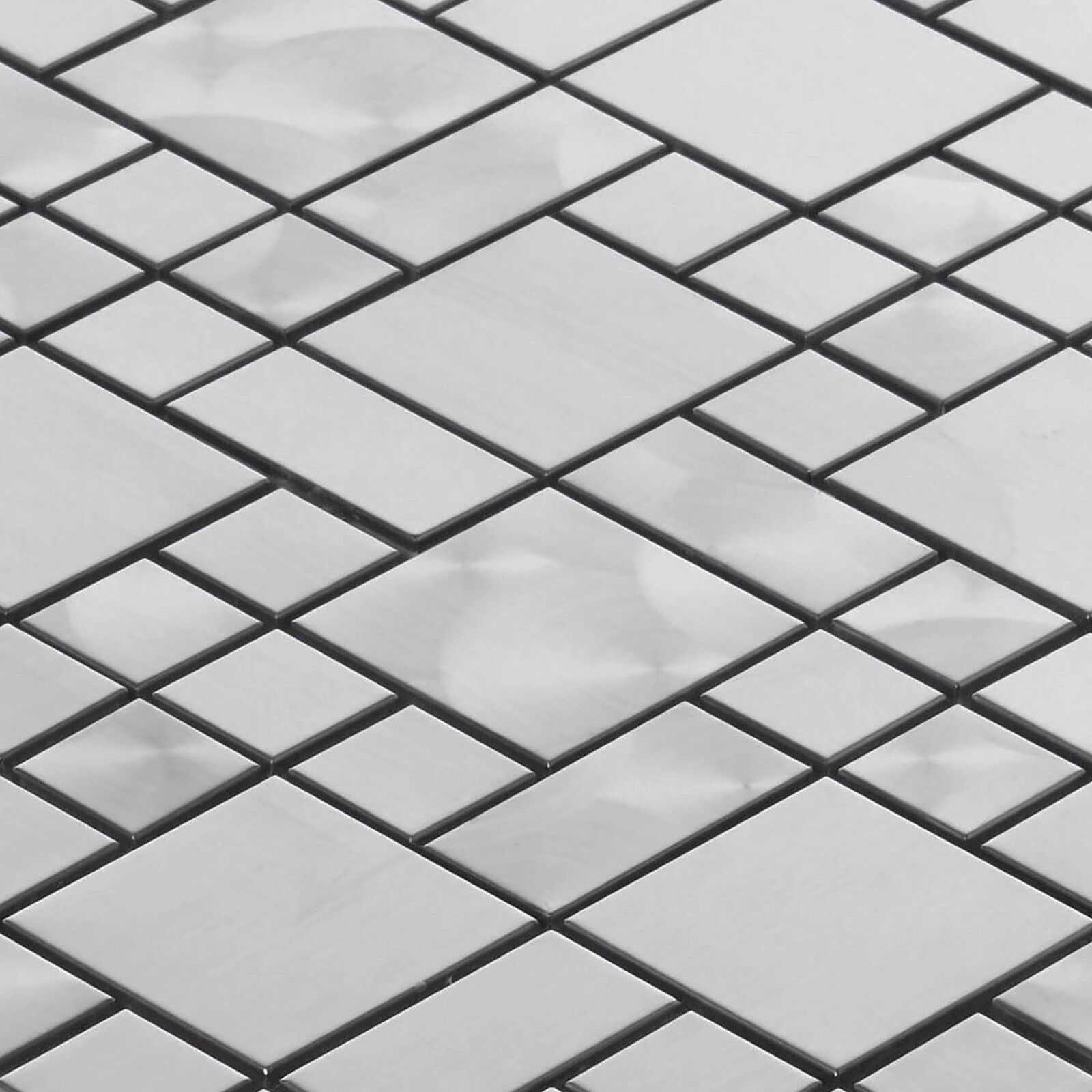 1 SF- Stainless Steel Metal pattern Mosaic Tile Kitchen Backsplash Wall Sink Spa