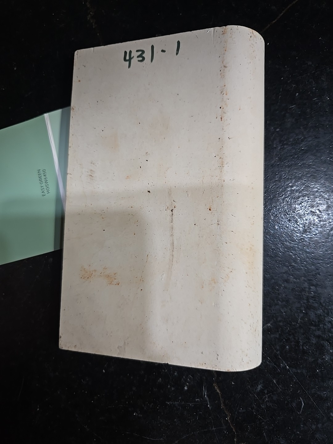 Vintage 6 1/8″ X 3 7/8″ Cove Base Green NOS Tile