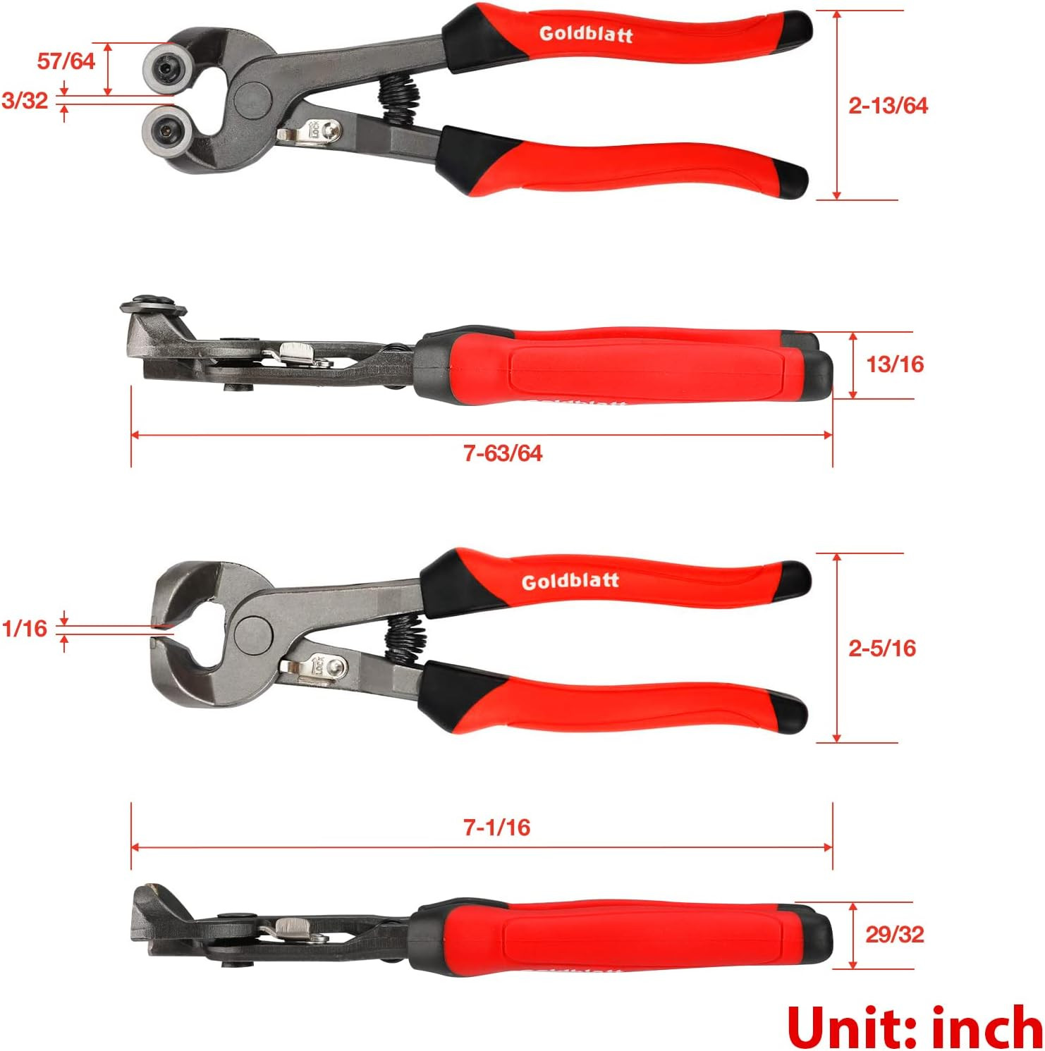 2 Piece Glass Tile Nippers Set – Heavy Duty Wheeled Glass Mosaic Nipper & Hd Cer