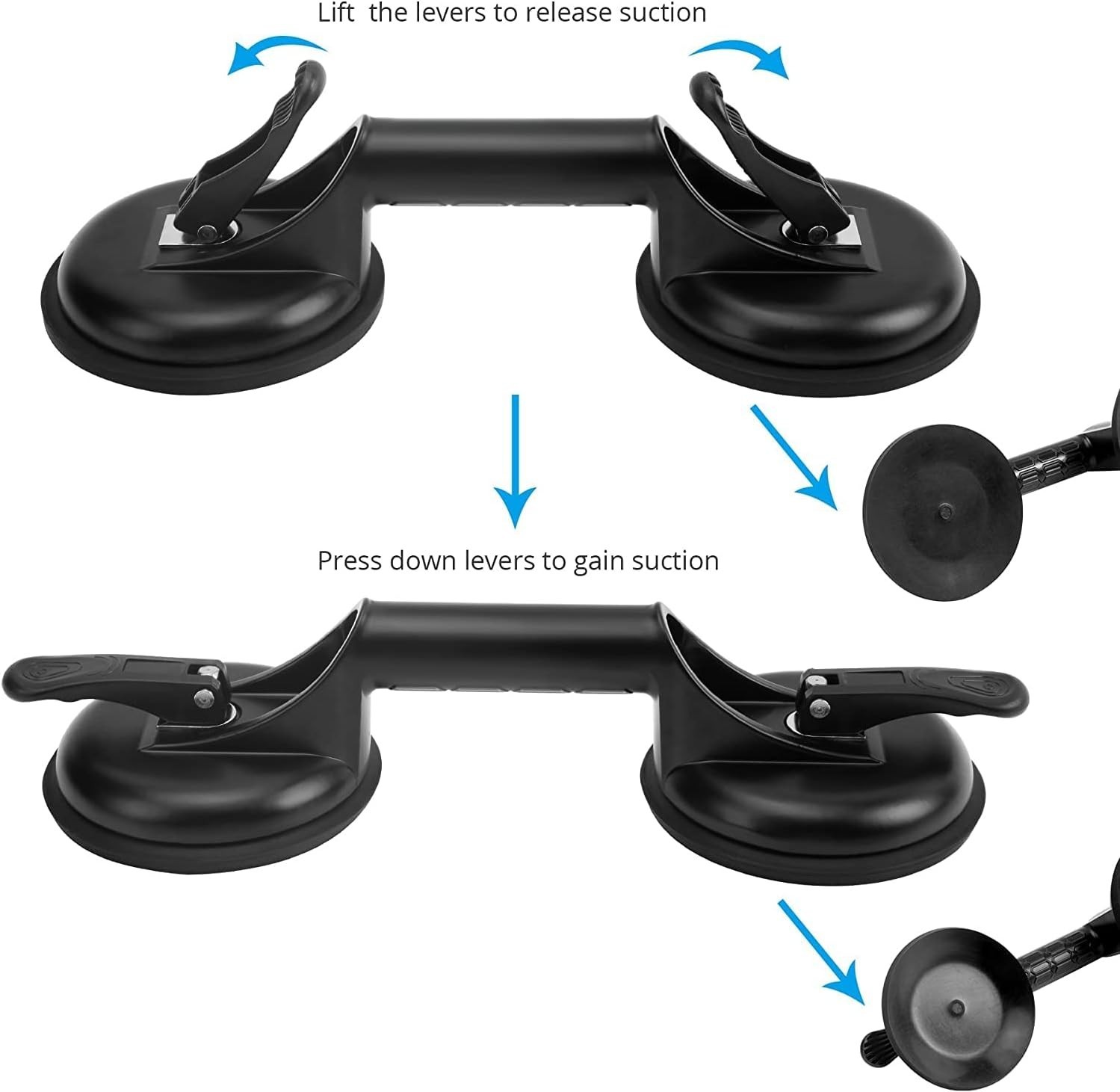 Efficient Floor Gap Fixing Tool with Lightweight Mallet & Strong Suction Cup Set