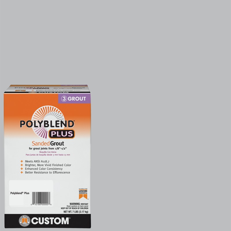 Custom Building Products Polyblend Plus Platinum Sanded Grout 7 lb