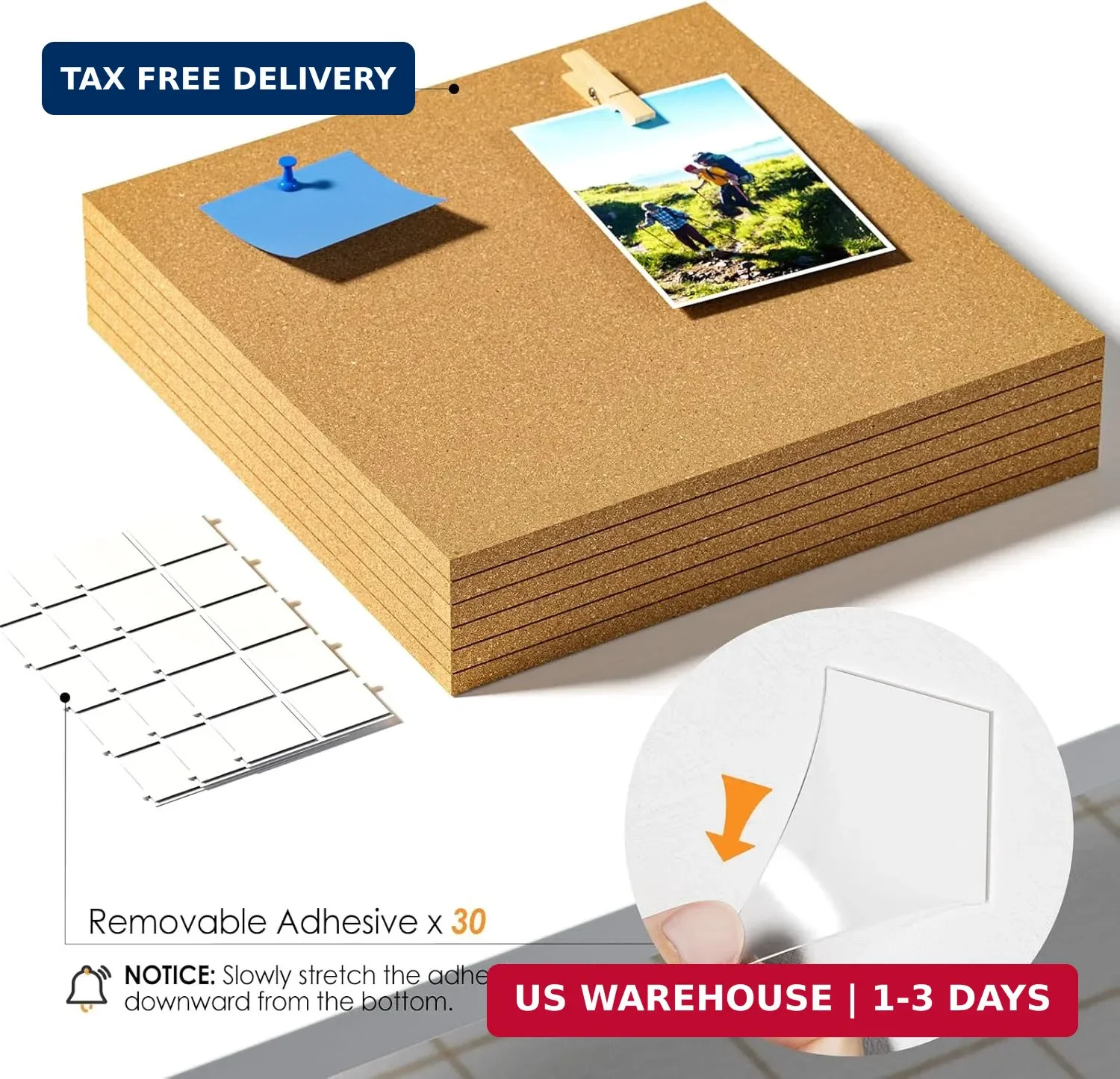 MaxGear 36″ x 24″ Large Cork Board for Wall, 6 Pack 12″ x 12″ Tiles | Self-Heali