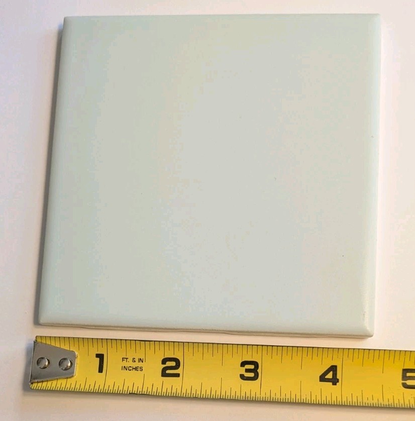 1 pc. 4 3/8 X 4 3/8 Matte Light Turquoise Jade Green Florida Tile New