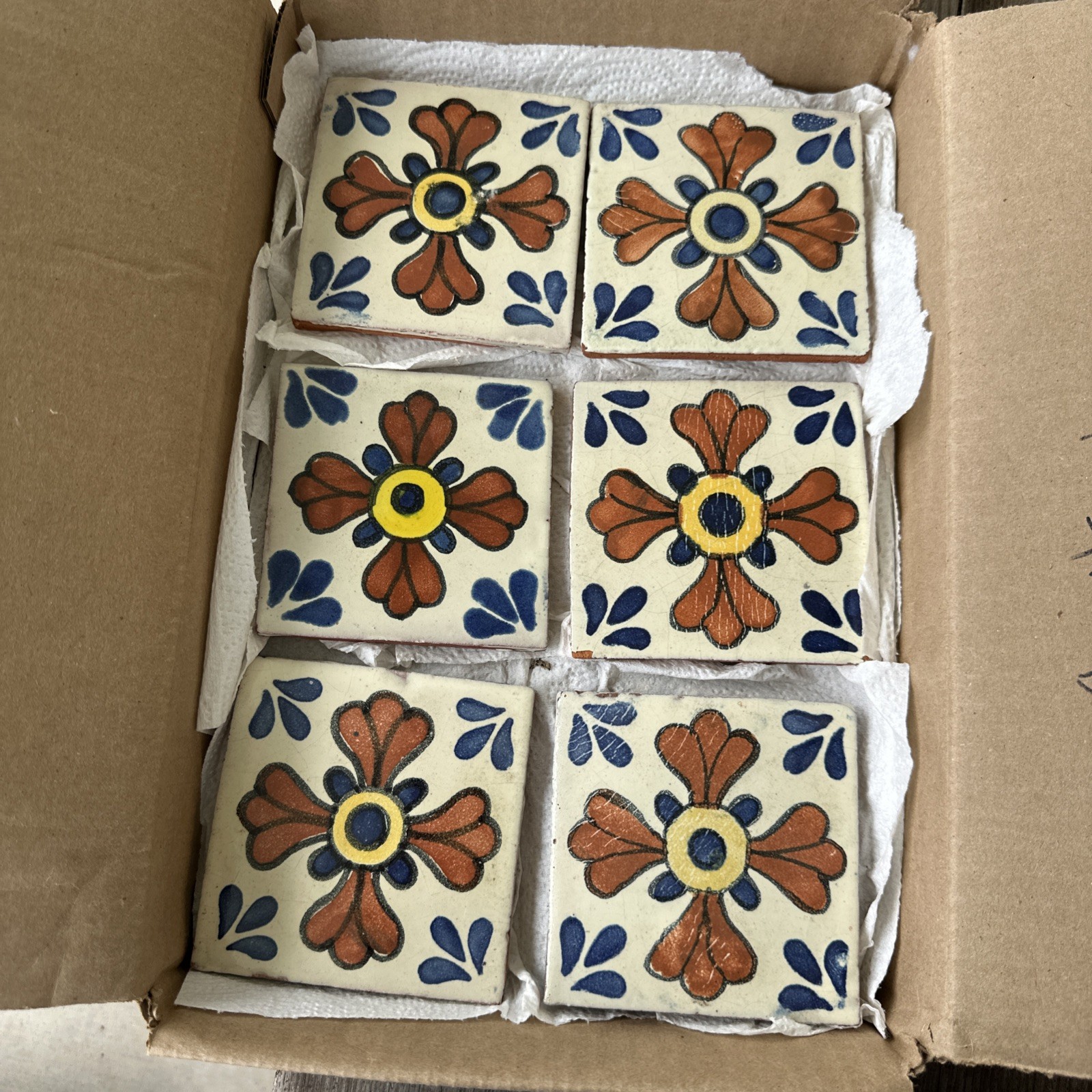 Set Of 14 Terra Cotta Tiles