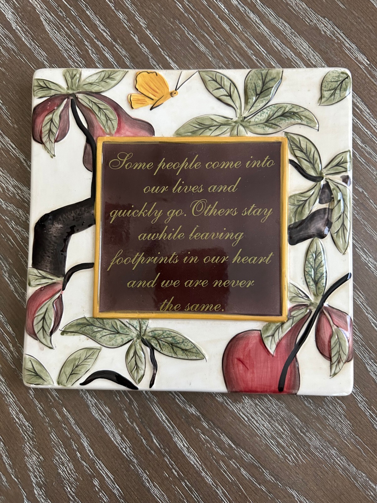 Ceramic Tile wall 7 1/2 X 7 1/2 Decorative Writing Multicolor New