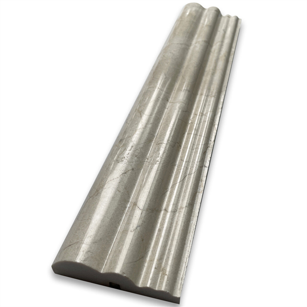 M14P Crema Marfil Marble 2-1/2×12 Chair Rail Trim Molding Polished