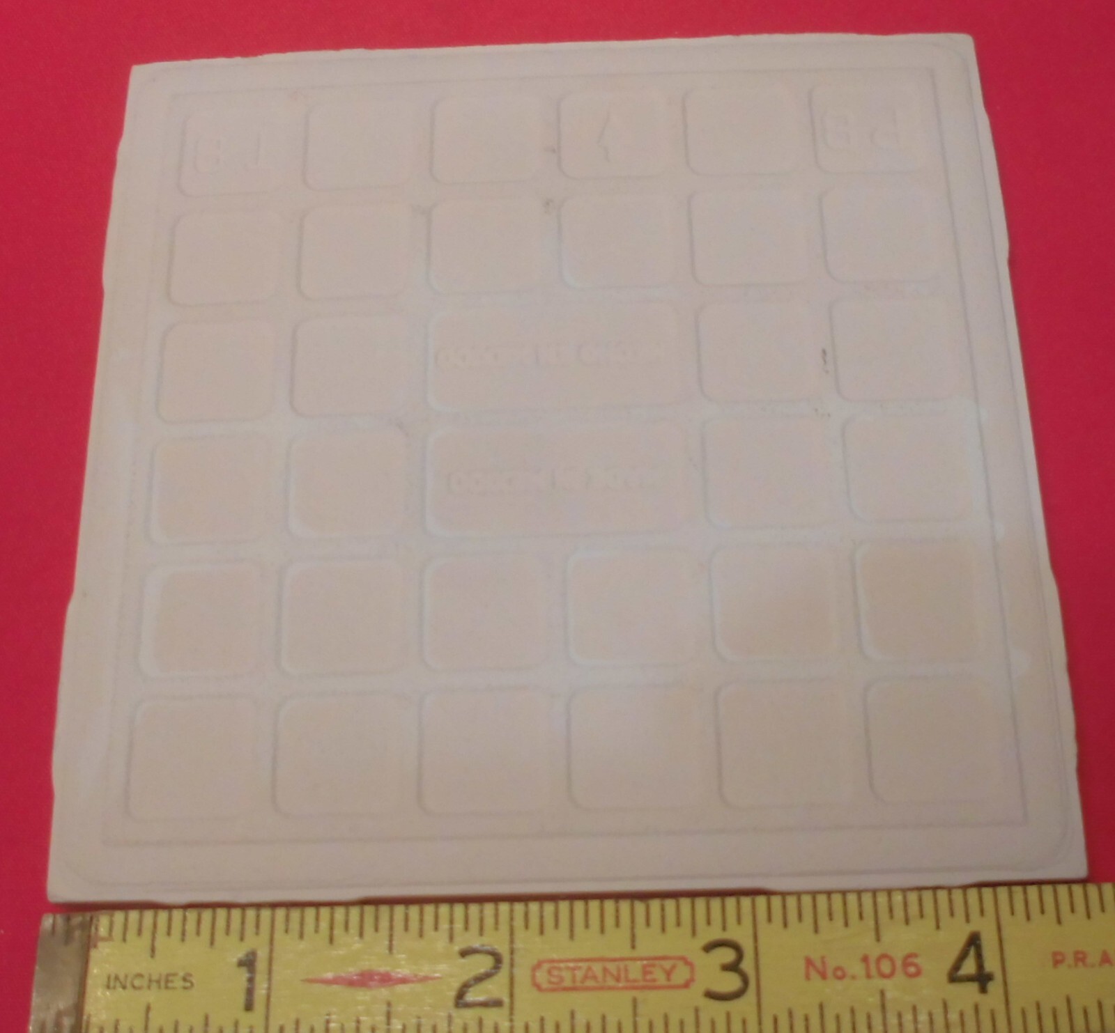1 pc. Matte Ceramic Wall Tile *Biscuit Color* 4-3/8″ X 1/4″ thick, off-white,