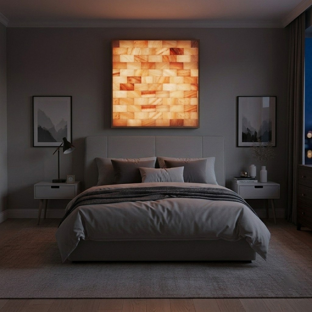 Himalayan Salt Wall Panel 2×4 ft DIY Kit with Salt Bricks & Glue for Spa Sauna