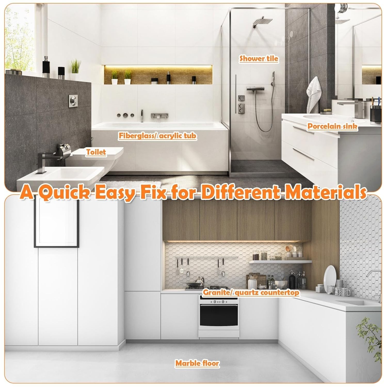 Marble and Granite Repair kit Porcelain Marble Stone and Quartz Countertops R…