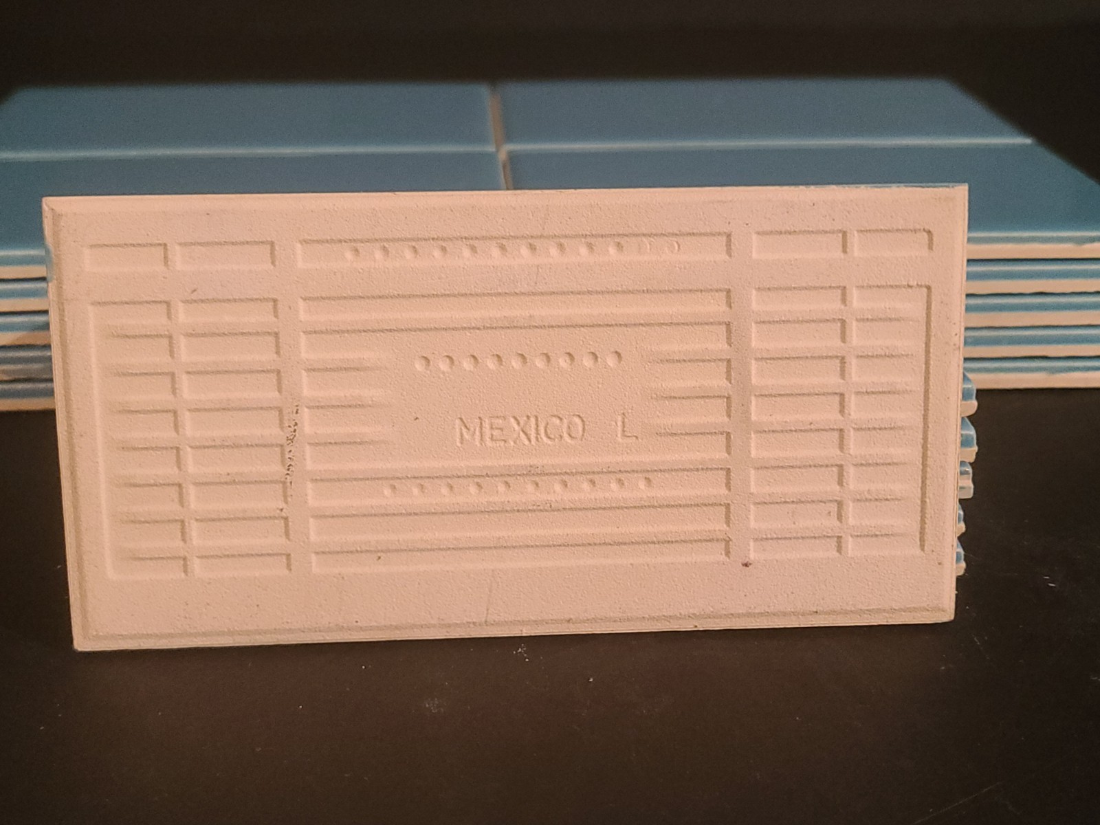 (LOT OF 26) NEW Gloss TEAL Subway Tile Made in Mexico 3″ X 6″ X 1/4″