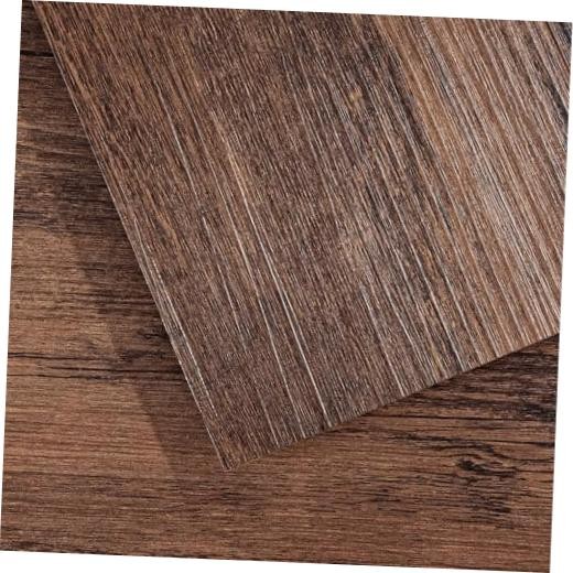 Peel and Stick Vinyl Flooring Pack 54 Sq.Ft, 36 x 6 x 0.1 inches 36 Brown