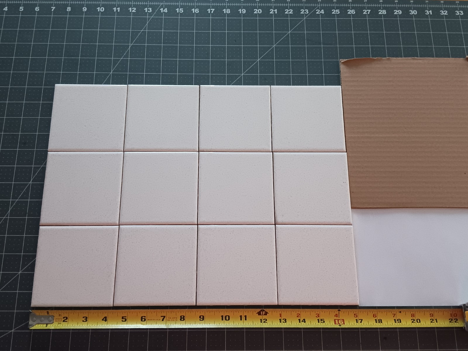 Lot of 12 pcs. Salt & Pepper / Kitchen & Bath new old stock Ceramic Tile JAPAN