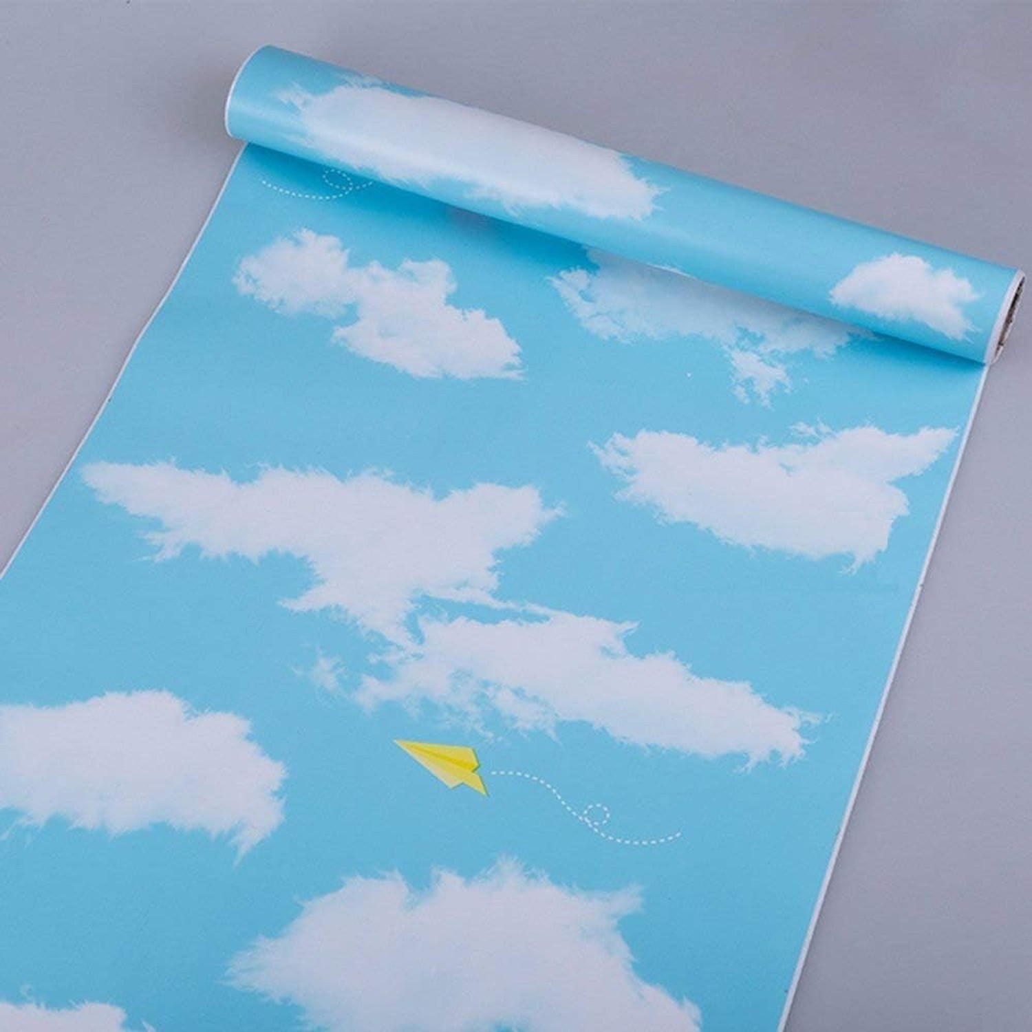 PoetryHome Self Adhesive Blue Sky Contact Paper Wallpaper for Walls Nursery K…