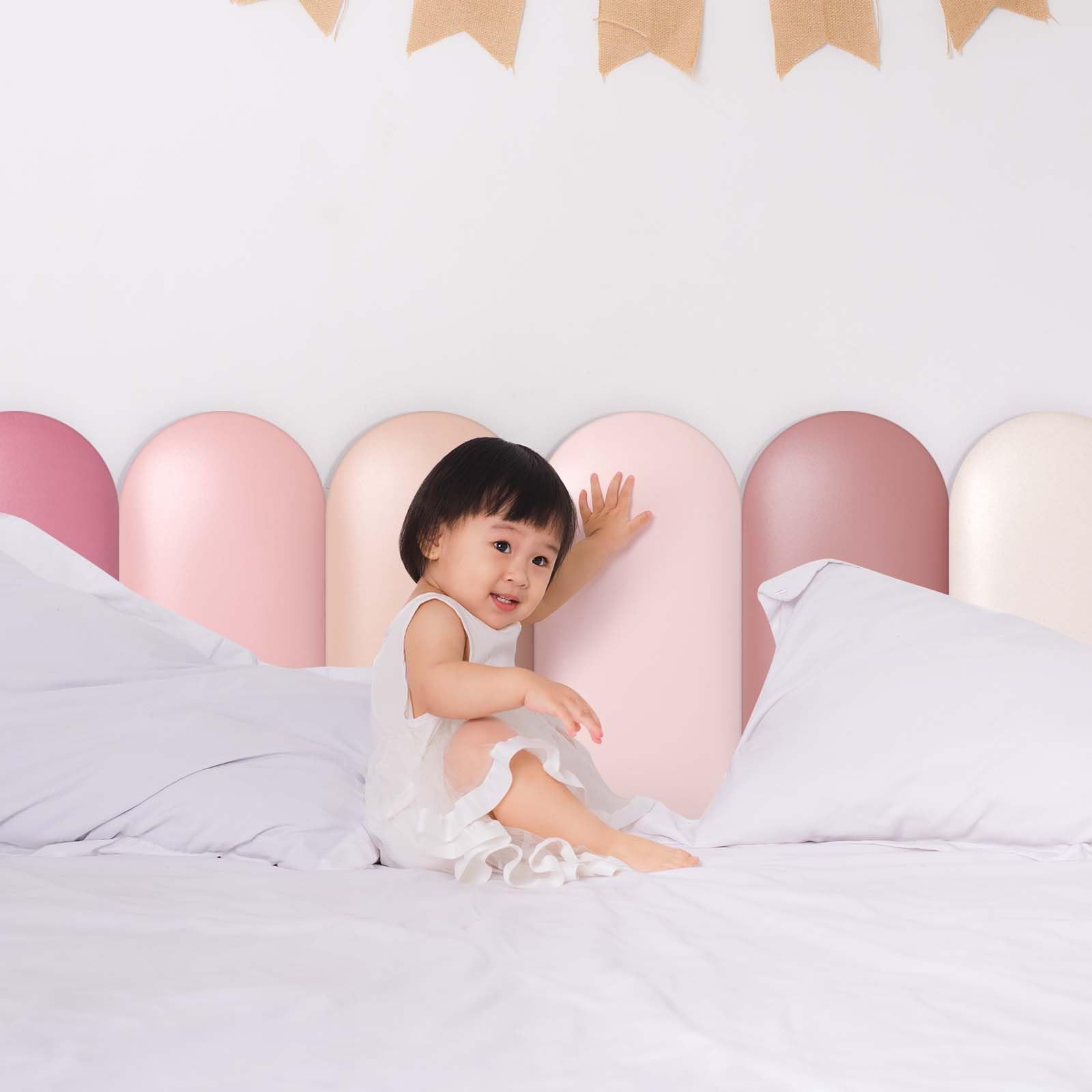 Jetec 4 Pcs Kids Wall Padding Panels, 1.18 Inch Thick Foam Wall Protector, 23…