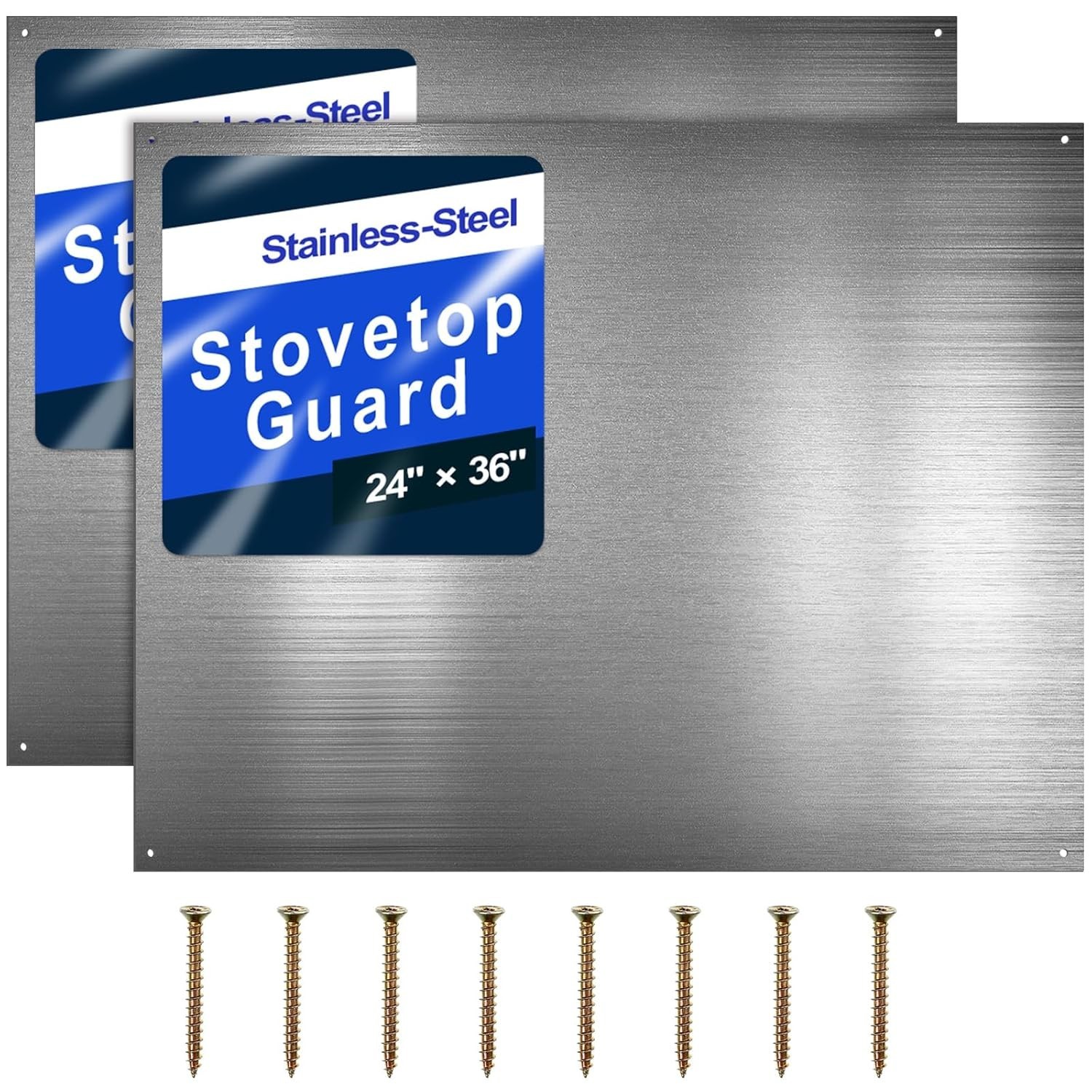 Elegant 24″ x 36″ Stainless Steel Reversible Backsplash for Kitchen Protection