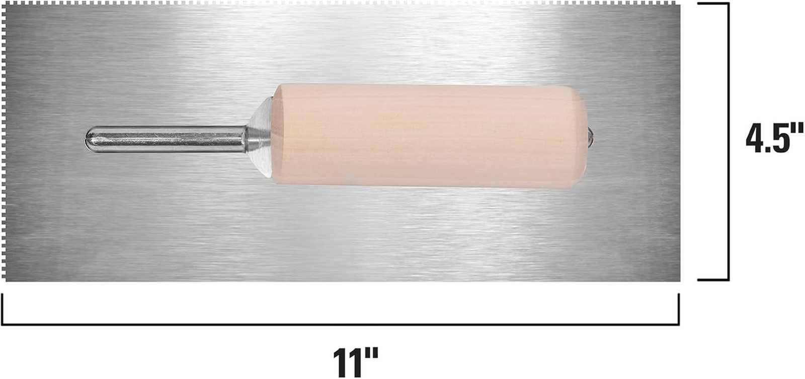 1/16″ X 1/16″ X 1/16″ Square Notch Pro Vinyl Flooring Trowel with Wood Handle