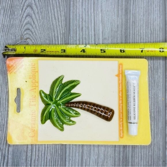 16 vintage decoration New Creative Ceramics Stick On Wall Art Tile Palm Tree