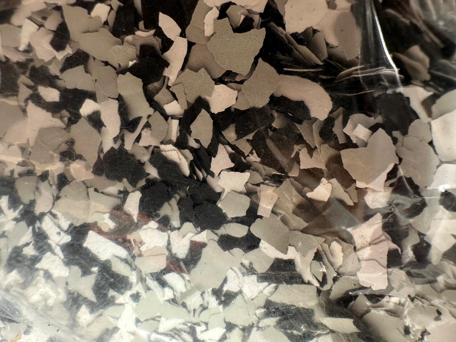 40 LBS Domino Epoxy Floor 1/4″ Flakes Paint Chips Fleck Gray Black & White