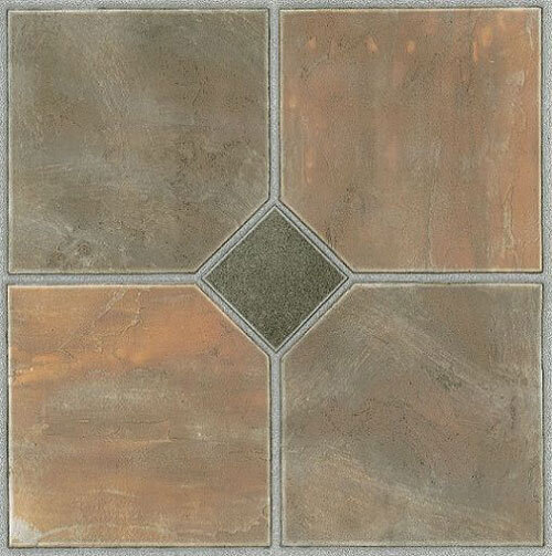 RUSTIC slate STONE self STICK adhesive VINYL floor TILES – 20 Pcs 12″ x 12″
