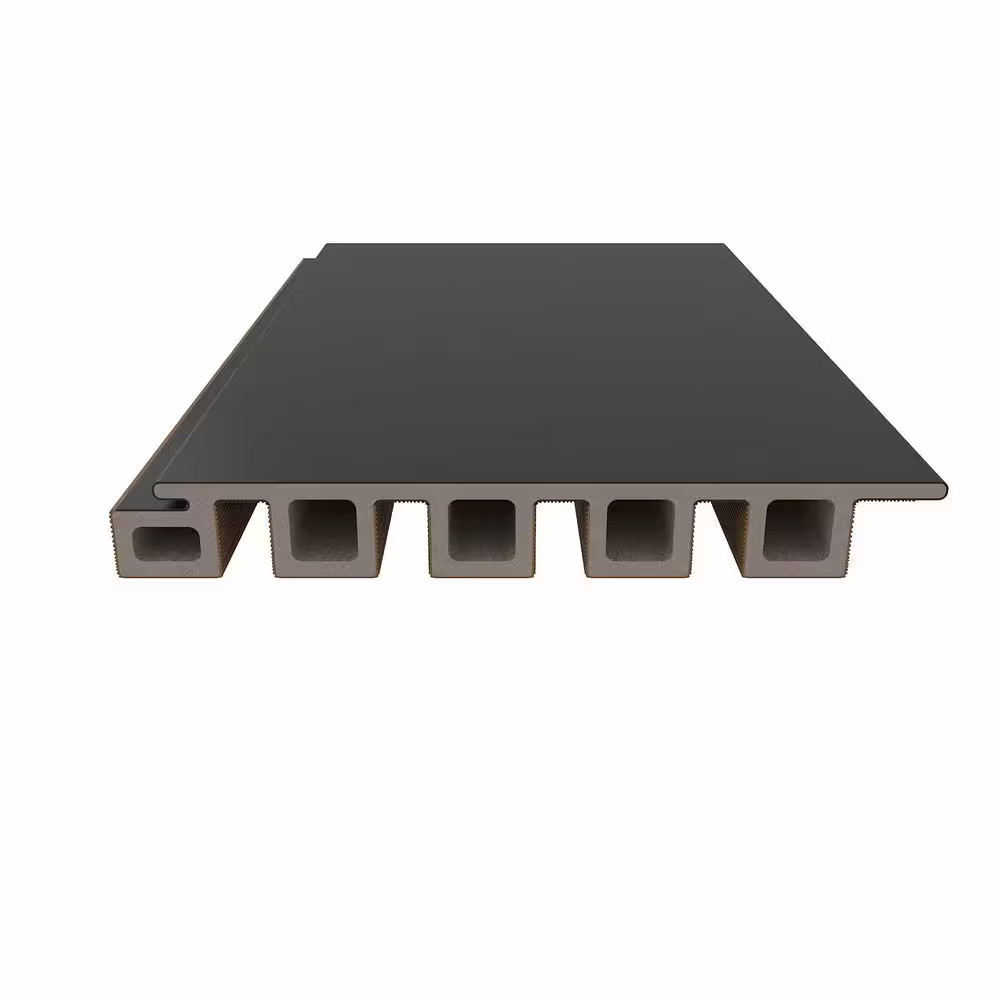European Siding Norwegian Style plus Noir 7.7 In. X 96 In. Peruvian Teak Composi