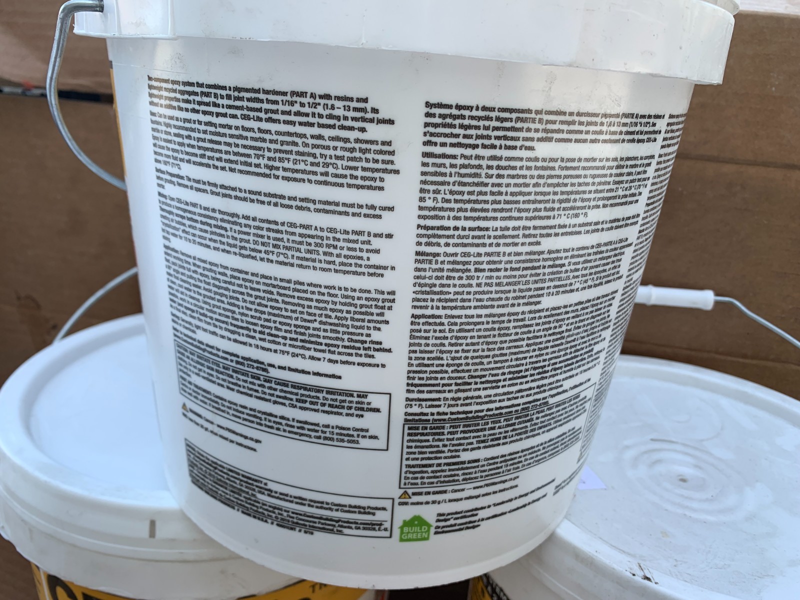 2 Gallons 19.5 Lbs Custom CEG-Lite Commercial 100% Solids Epoxy Grout Part B