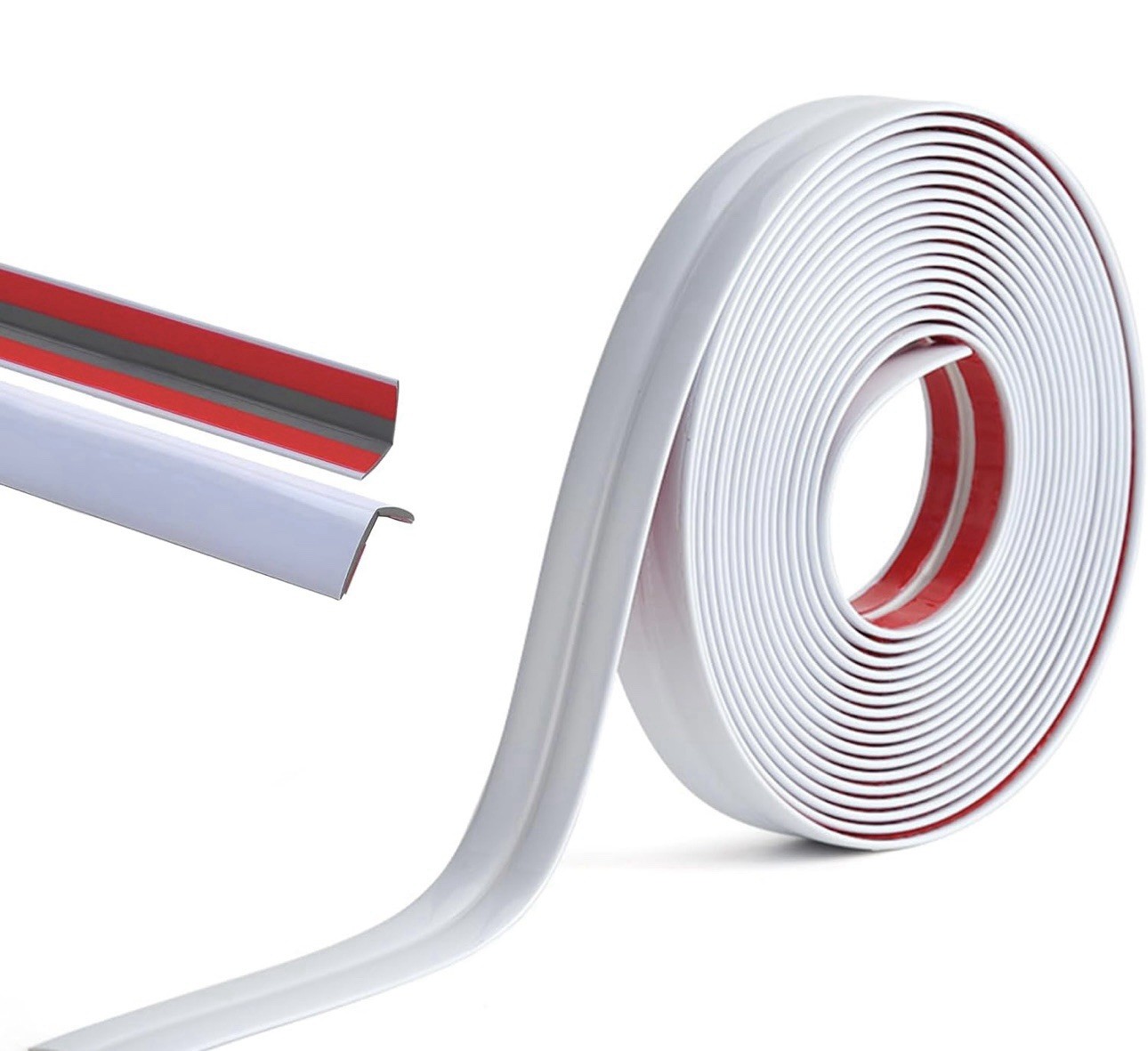10ft Peel and Stick Outside Vinyl Corner Trim for Tile and Wall Edges