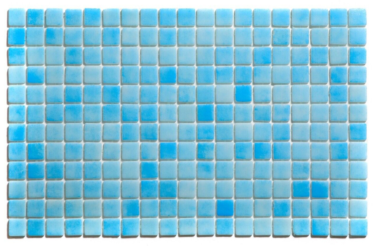 Pressed Glass Mosaic on Pool Net 32.5×51.5 – Caribbean Pool Glossy