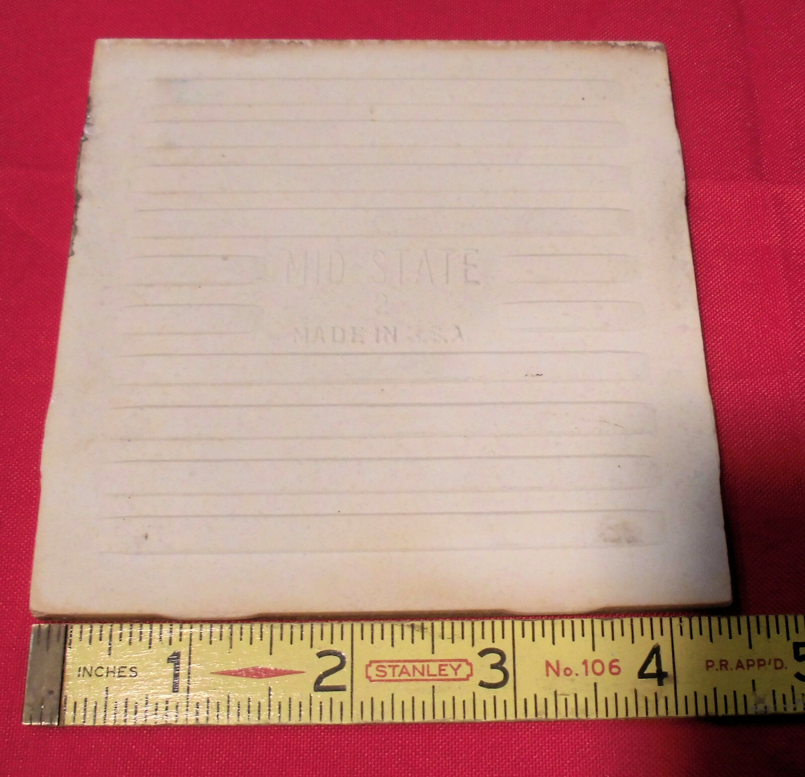 1 pc. Pink Mist – Peachy: Glossy Surface Bullnose Tile: 4-3/8″ Mid-State Co.