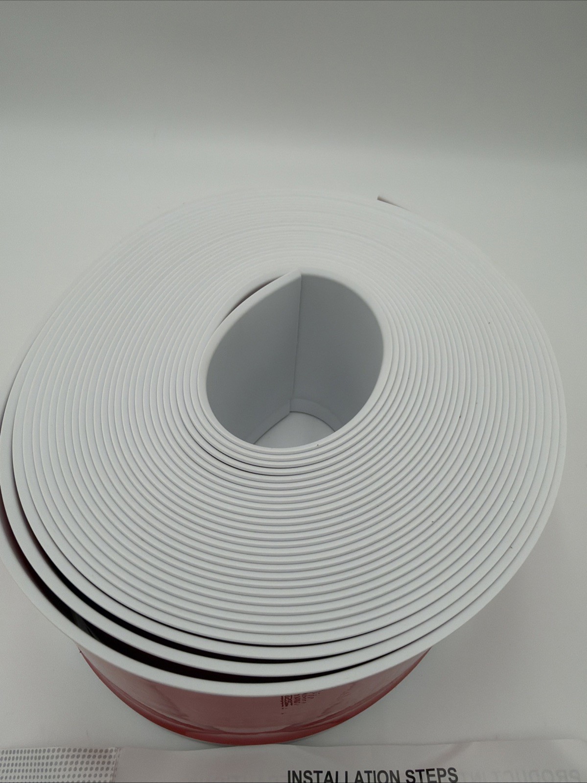 40Ft Flexible Baseboard Molding Trim 4″ Self Adhesive Peel Stick Vinyl White