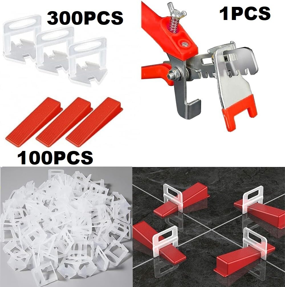 401PCS 1/16″ 1.5mm Clips Tile Leveling System Kit Floor Wall Spacer Tiling Tool
