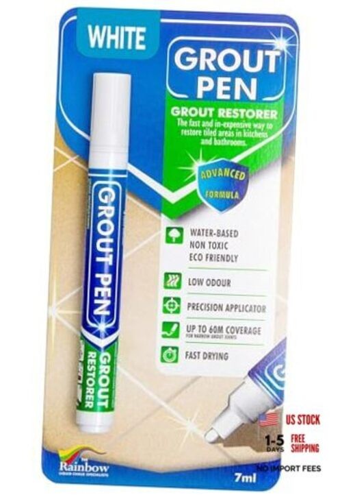 Grout Pen White Tile Paint Marker: Waterproof Grout Paint, Tile Narrow Tip
