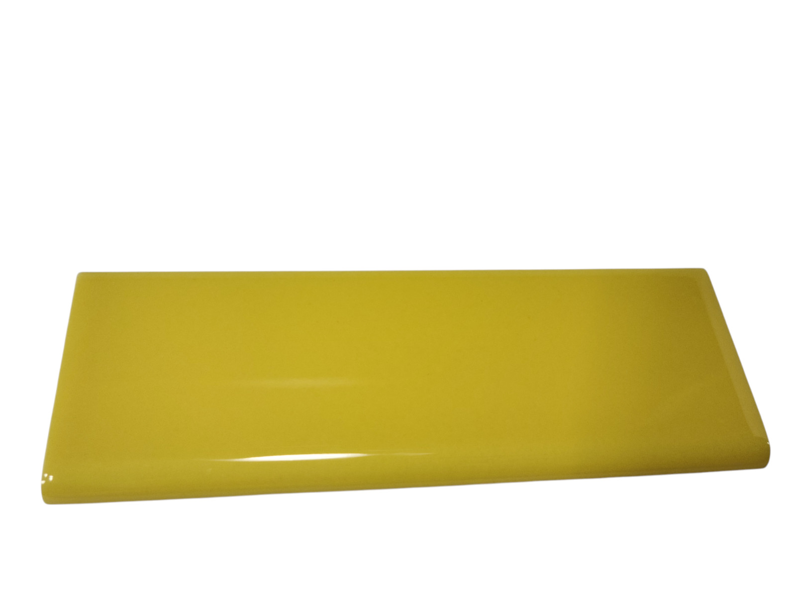 Sunflower Yellow Ceramic Tile Bullnose Backsplash Curved Edge Subway Trim
