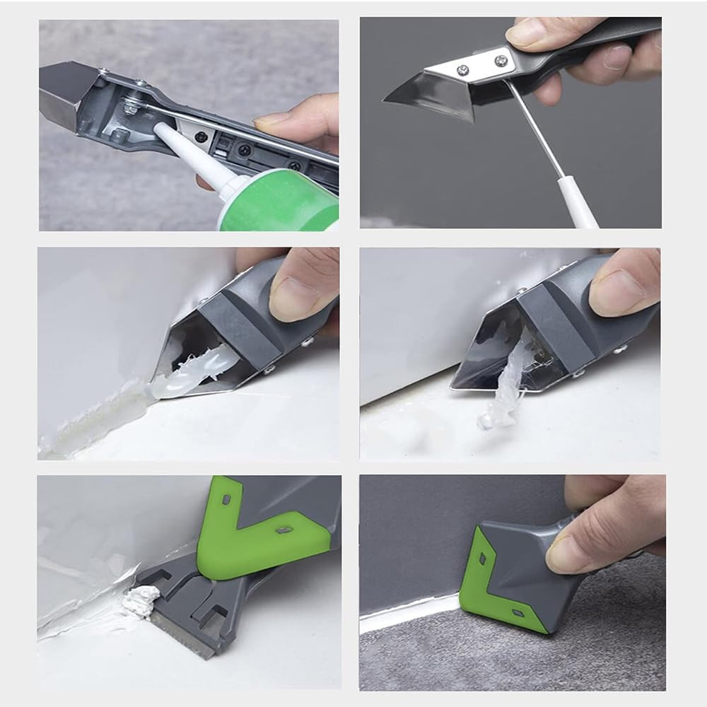 9 in 1Caulk Smoothingand Grouting Tool, Silicone Remover，Sealant Trimming and Re