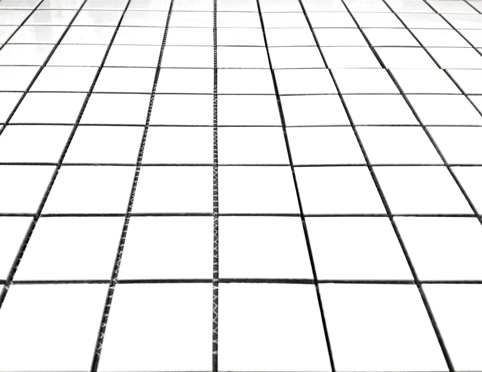 White 2×2 Shiny Porcelain Mosaic Tile Backsplash Wall Floor Kitchen (BOX OF 10)