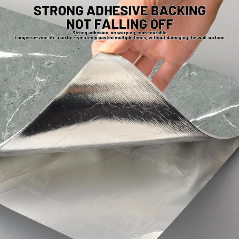 20x Peel & Stick Backsplash Tiles 12×24″ Faux Marble Self-Adhesive Wall Tile PVC