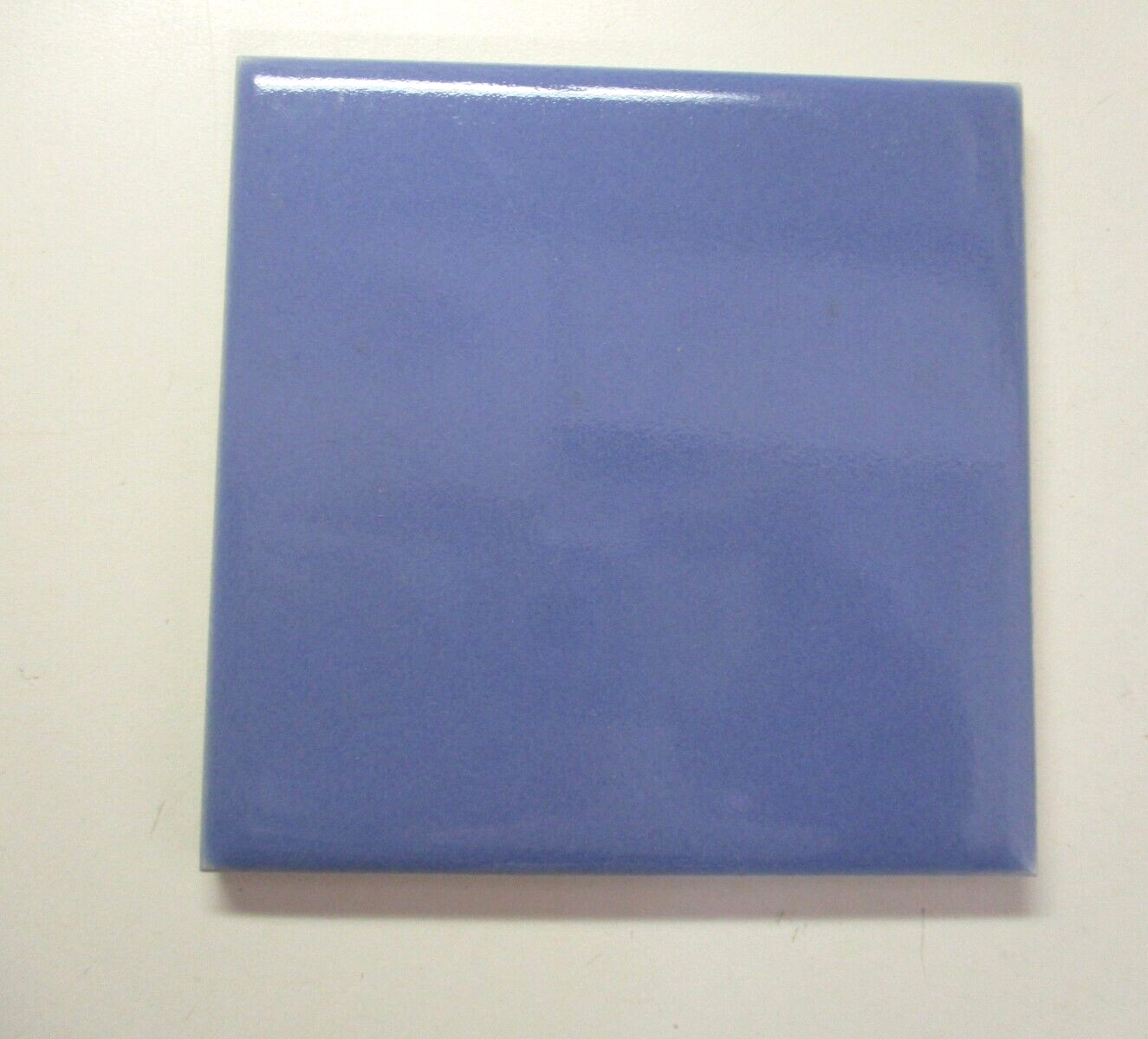 -1- Tile Mosaic USA 4-3/8″ Gloss Cornflower Blue Ceramic Wall 1950 Retro Vtg MCM